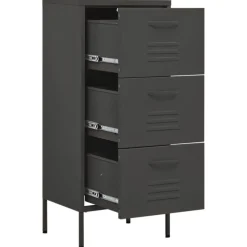 vidaXL Lagerschrank Anthrazit 42,5x35x101,5 cm Stahl