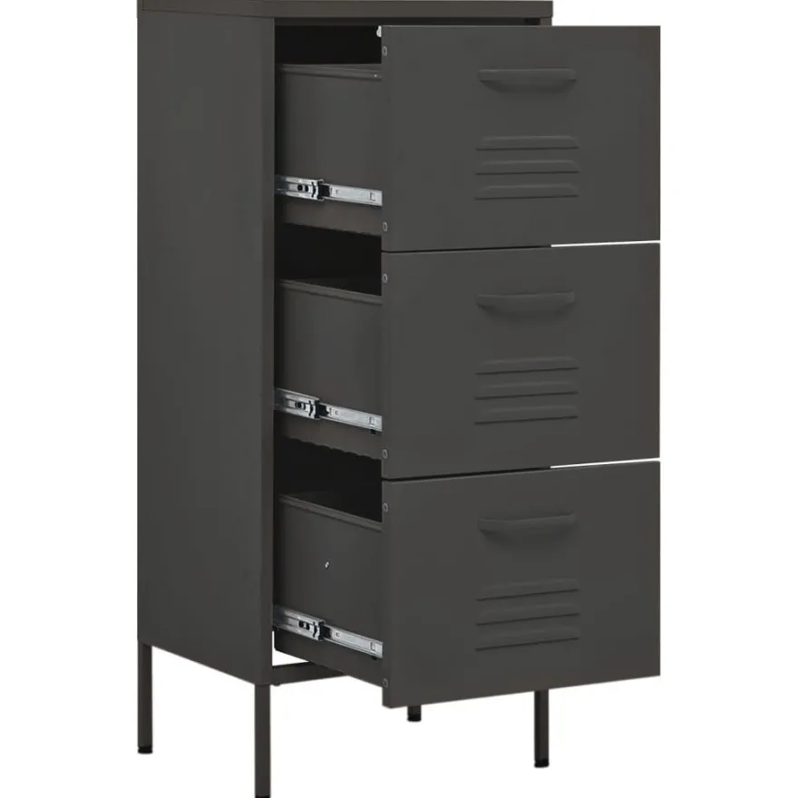 vidaXL Lagerschrank Anthrazit 42,5x35x101,5 cm Stahl
