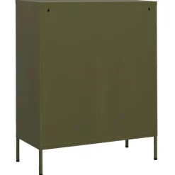 vidaXL Lagerschrank Olivgrün 80x35x101,5 cm Stahl