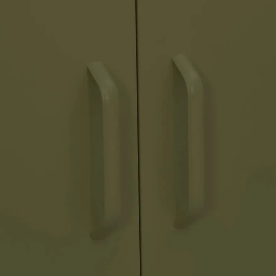 vidaXL Lagerschrank Olivgrün 80x35x101,5 cm Stahl