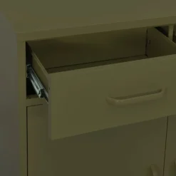 vidaXL Lagerschrank Olivgrün 80x35x101,5 cm Stahl