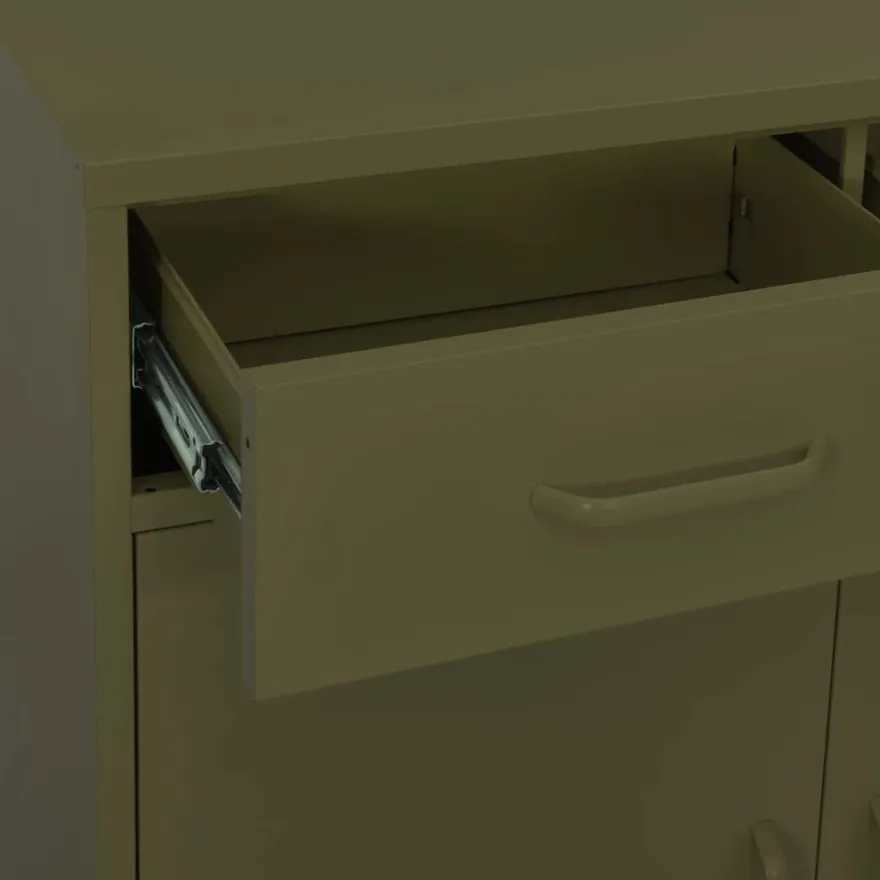 vidaXL Lagerschrank Olivgrün 80x35x101,5 cm Stahl