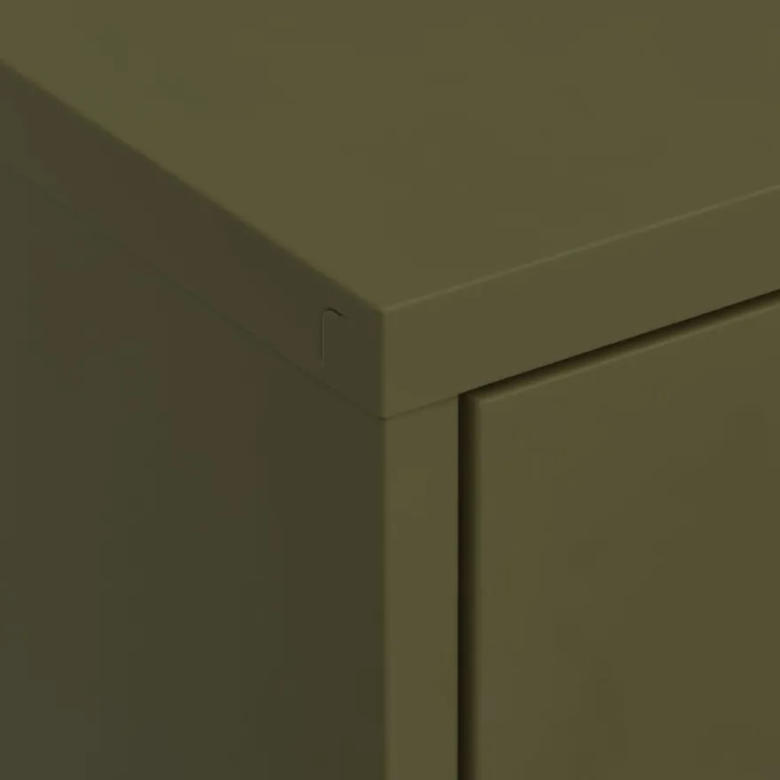 vidaXL Lagerschrank Olivgrün 80x35x101,5 cm Stahl