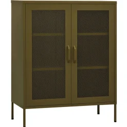 vidaXL Lagerschrank Olivgrün 80x35x101,5 cm Stahl