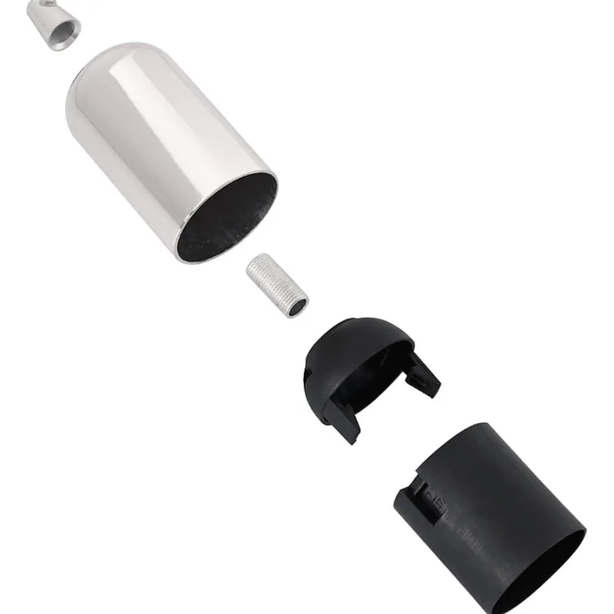 vidaXL Lampenfassungen 2 Stk. Satin-Nickel E27