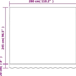 vidaXL Markisenbespannung Mehrfarbig Gestreift 3x2,5 m