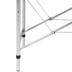 vidaXL Massageliege Klappbar 2-Zonen mit Aluminiumgestell Cremeweiß