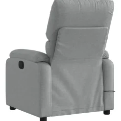 vidaXL Massage-Relaxsessel, hellgrauer Stoff