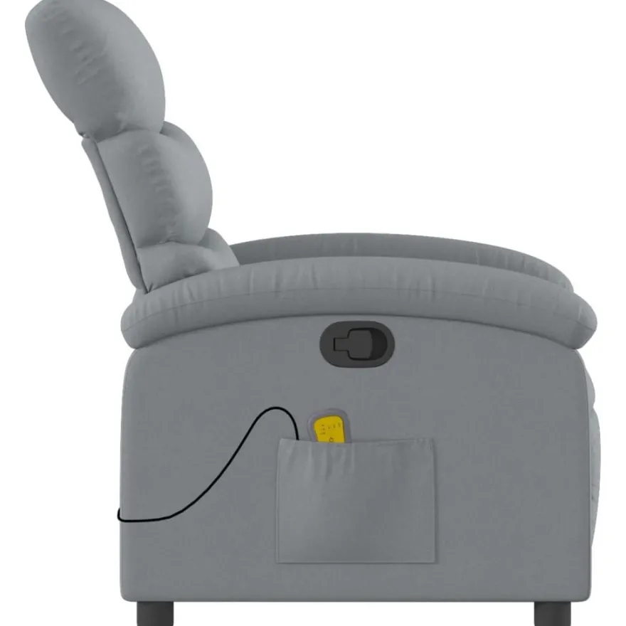 vidaXL Massage-Relaxsessel, hellgrauer Stoff