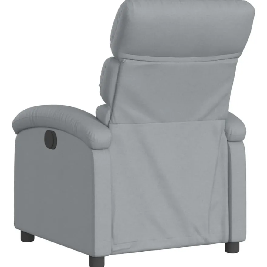 vidaXL Massage-Relaxsessel, hellgrauer Stoff