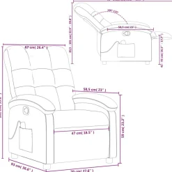 vidaXL Massage-Relaxsessel, Stoff, Dunkelgrau
