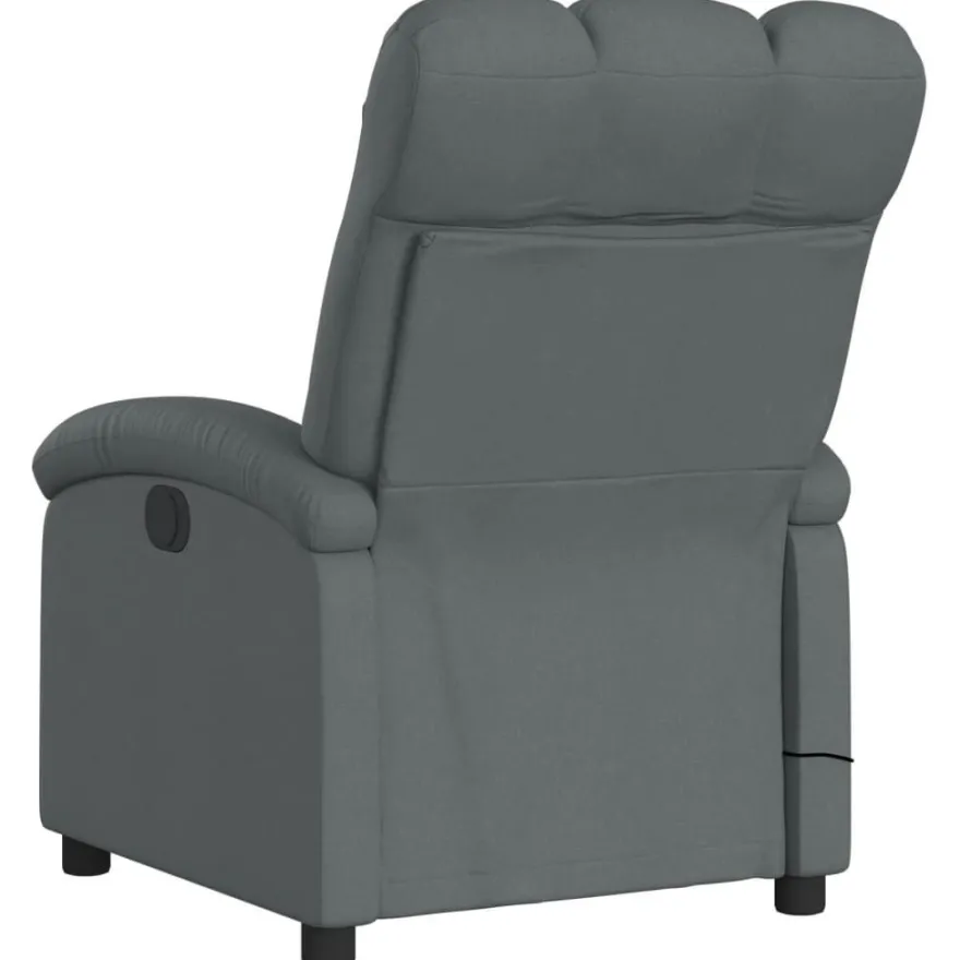 vidaXL Massage-Relaxsessel, Stoff, Dunkelgrau