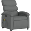 vidaXL Massage-Relaxsessel, Stoff, Dunkelgrau