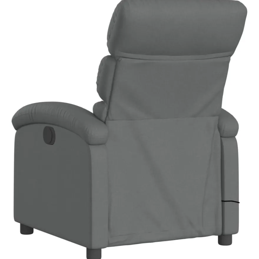 vidaXL Massage-Relaxsessel, Stoff, Dunkelgrau