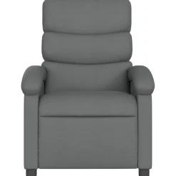 vidaXL Massage-Relaxsessel, Stoff, Dunkelgrau
