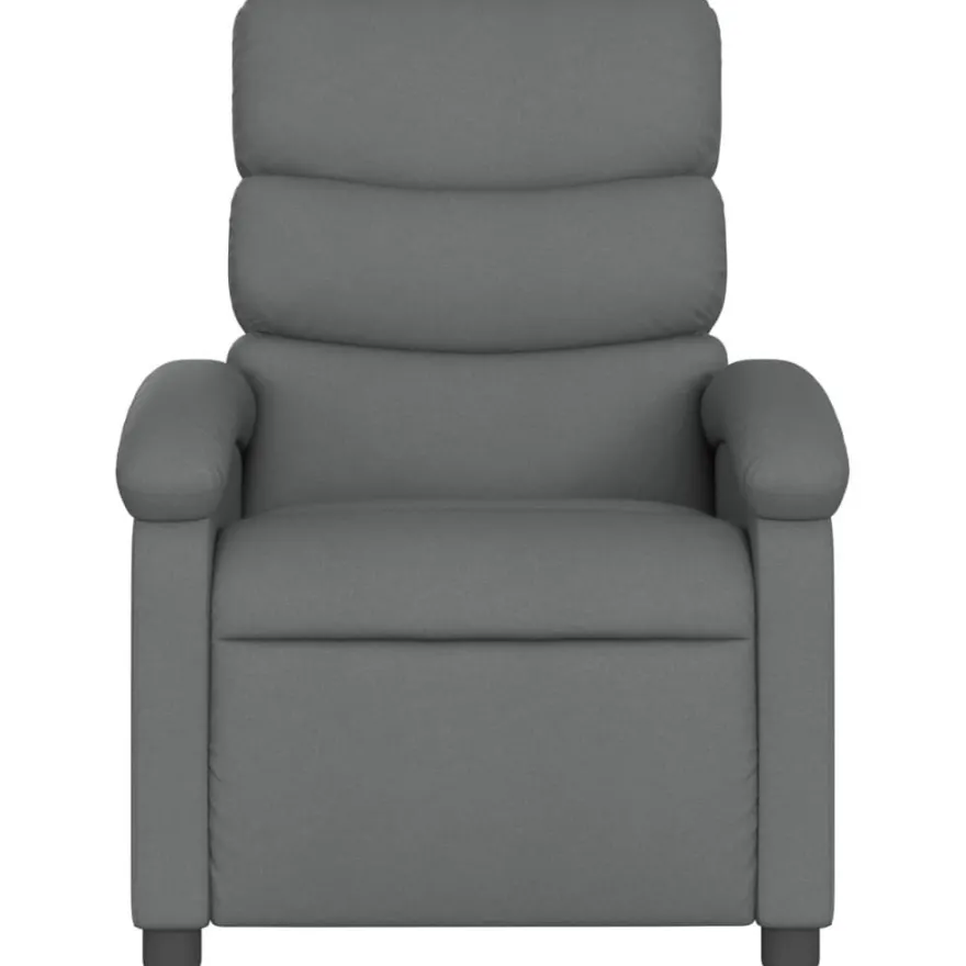 vidaXL Massage-Relaxsessel, Stoff, Dunkelgrau