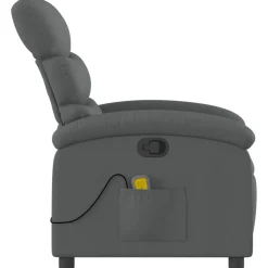 vidaXL Massage-Relaxsessel, Stoff, Dunkelgrau