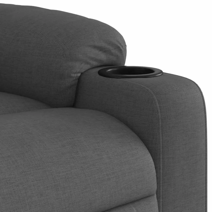 vidaXL Massage-Relaxsessel, Stoff, Dunkelgrau
