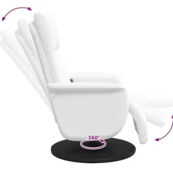 vidaXL Massage Relaxsessel Weiß 71 x 90 x 105 cm Kunstleder