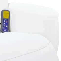 vidaXL Massage Relaxsessel Weiß 71 x 90 x 105 cm Kunstleder