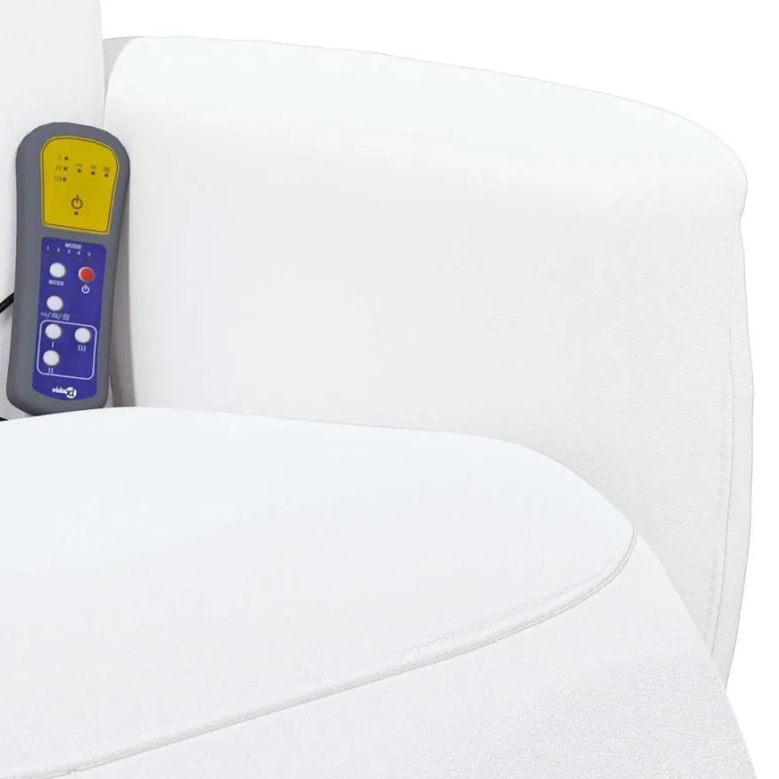 vidaXL Massage Relaxsessel Weiß 71 x 90 x 105 cm Kunstleder