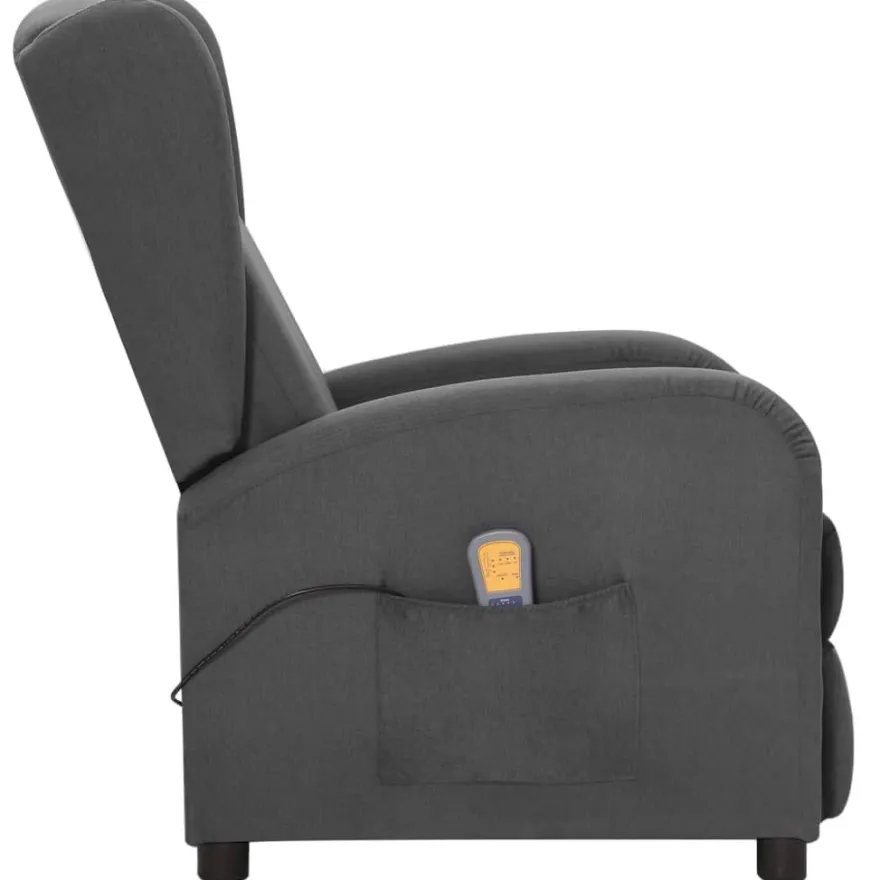 vidaXL Massagesessel Dunkelgrau Stoff