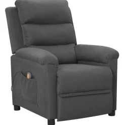 vidaXL Massagesessel Dunkelgrau Stoff