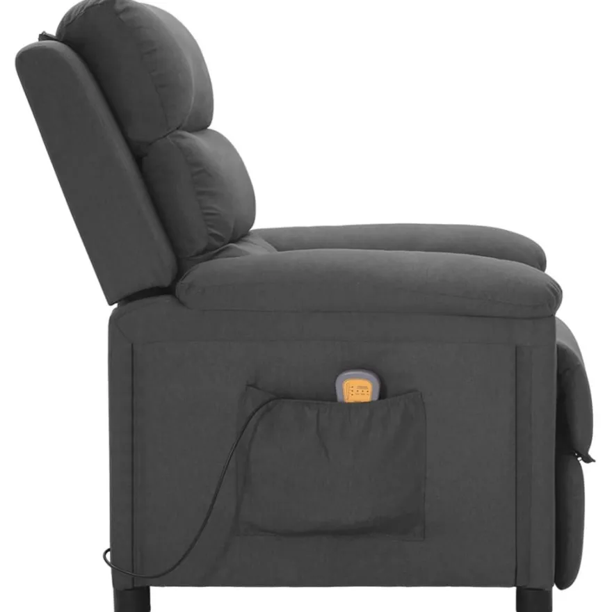 vidaXL Massagesessel Dunkelgrau Stoff