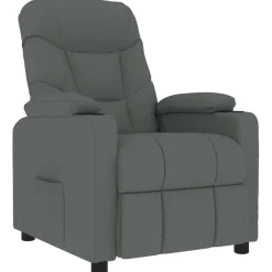 vidaXL Massagesessel Dunkelgrau Stoff