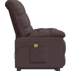 vidaXL Massagesessel Dunkelbraun Stoff