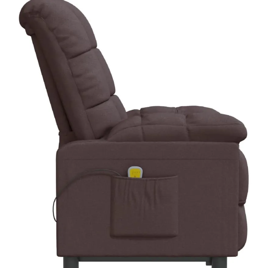 vidaXL Massagesessel Dunkelbraun Stoff