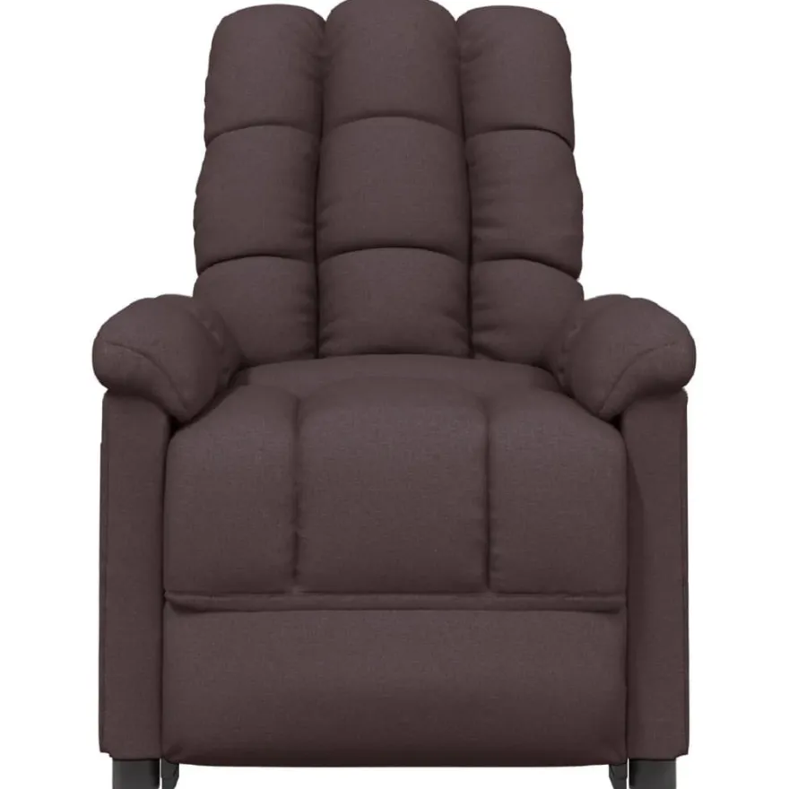 vidaXL Massagesessel Dunkelbraun Stoff