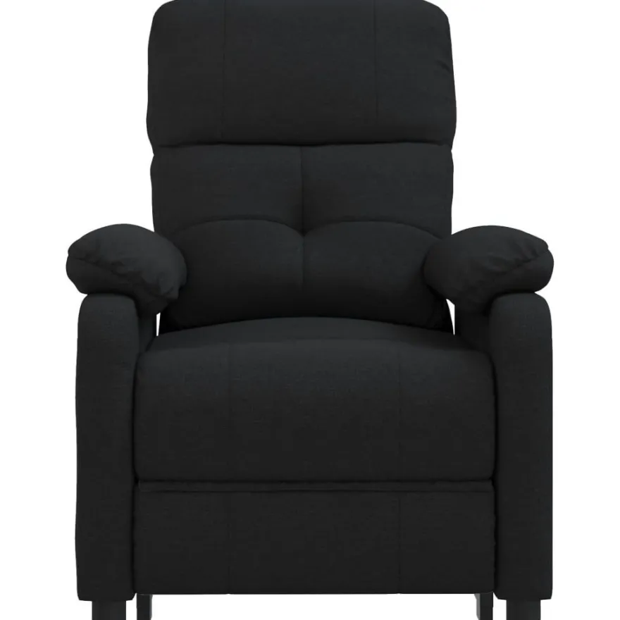 vidaXL Massagesessel Elektrisch Schwarz Stoff