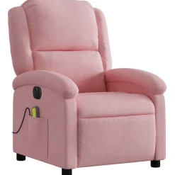 vidaXL Massagesessel Elektrisch Rosa Samt