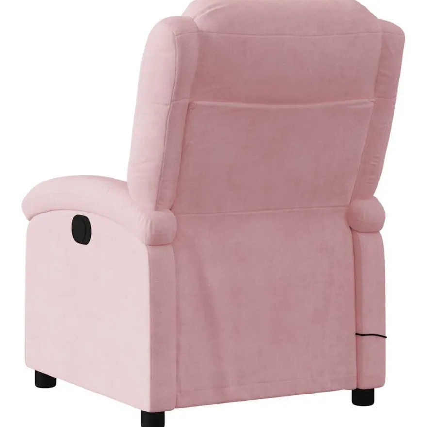 vidaXL Massagesessel Elektrisch Rosa Samt