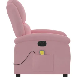 vidaXL Massagesessel Elektrisch Rosa Samt