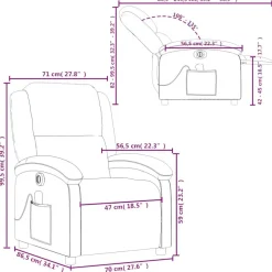 vidaXL Massagesessel Elektrisch Rosa Samt