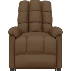 vidaXL Massagesessel Elektrisch Braun Stoff