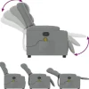 vidaXL Massagesessel Hellgrau Stoff