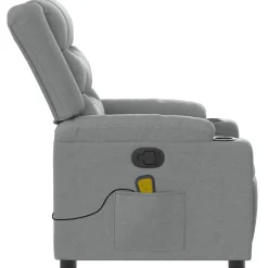 vidaXL Massagesessel Hellgrau Stoff
