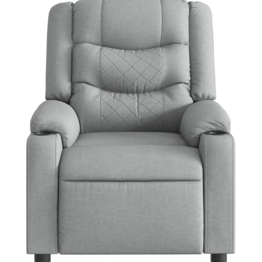 vidaXL Massagesessel Hellgrau Stoff