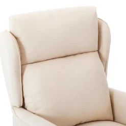 vidaXL Massagesessel mit Kissen Creme 93,5 x 67,5 x 101,5 cm Stoff