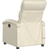 vidaXL Massagesessel mit Relaxfunktion, Kunstleder, Creme