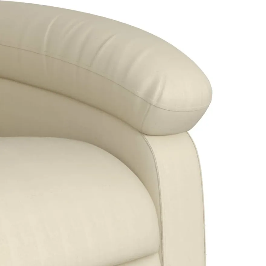 vidaXL Massagesessel mit Relaxfunktion, Kunstleder, Creme
