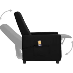 vidaXL Massagesessel Schwarz Stoff