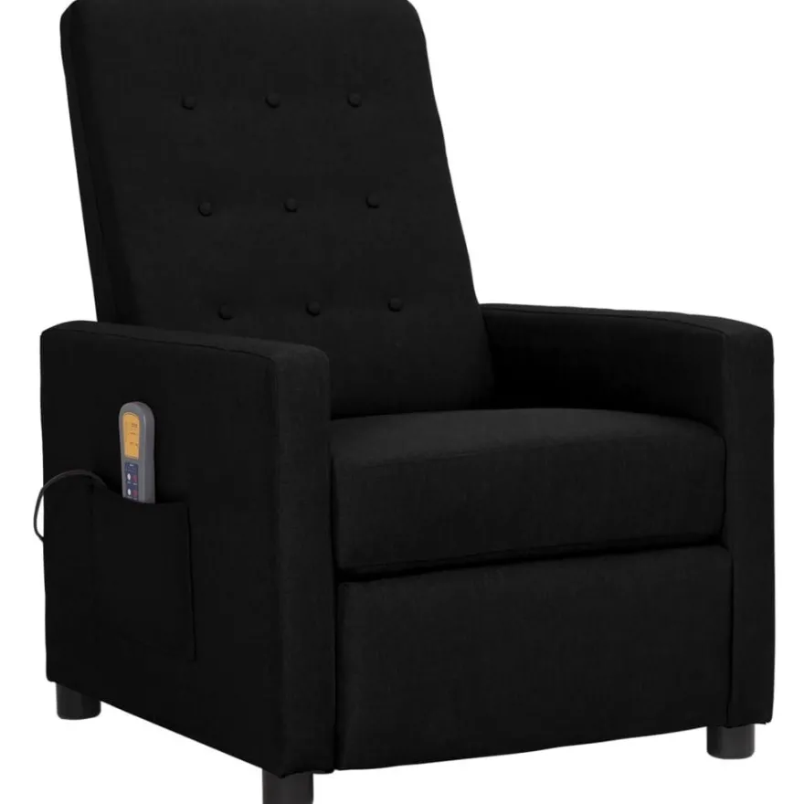 vidaXL Massagesessel Schwarz Stoff