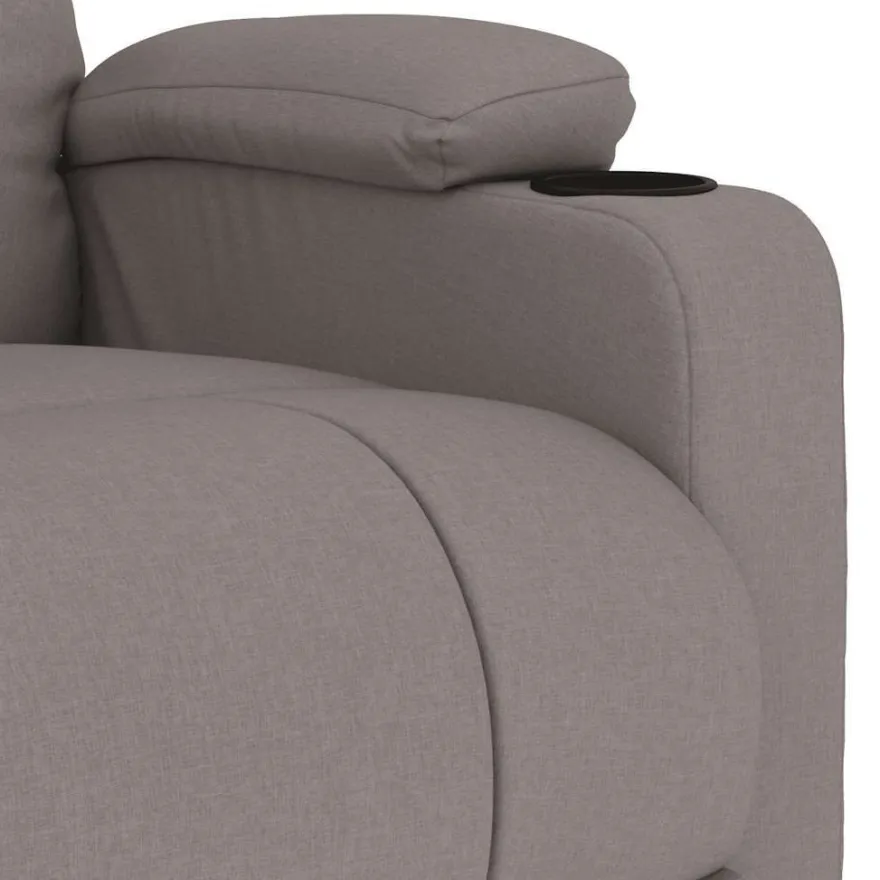 vidaXL Massagesessel Taupe Stoff