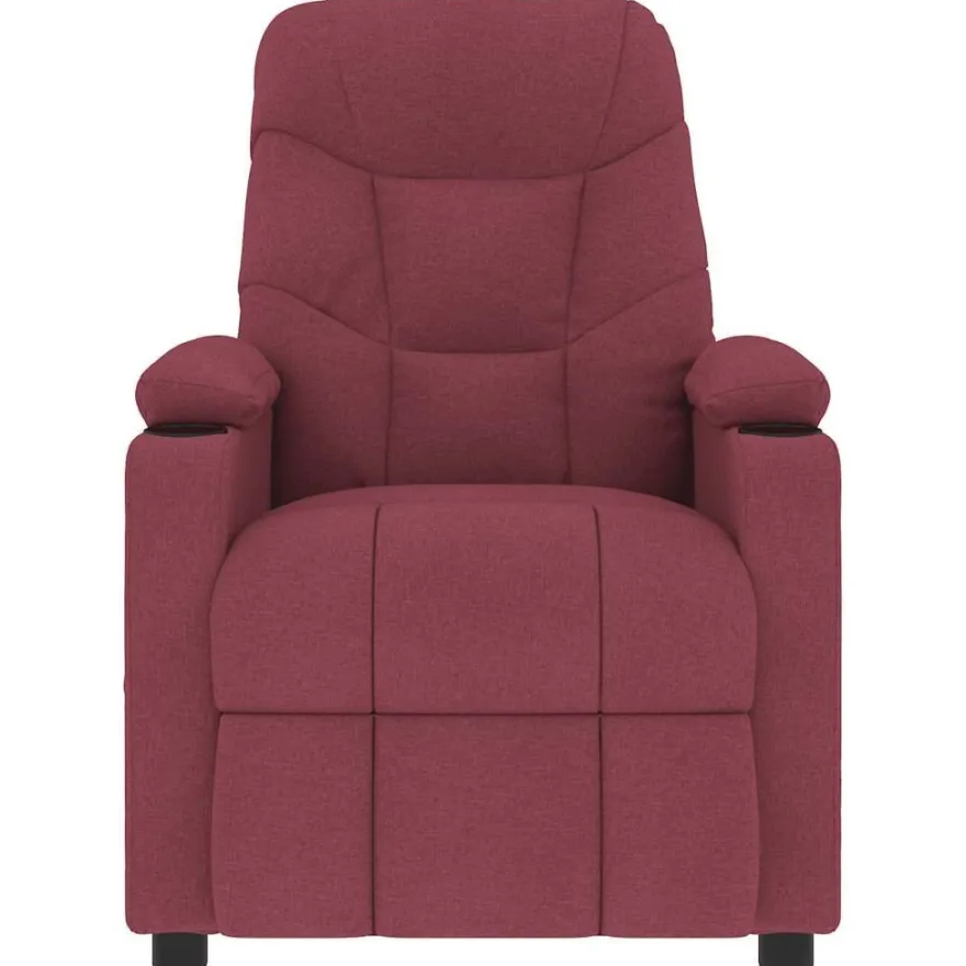 vidaXL Massagesessel Weinrot Stoff