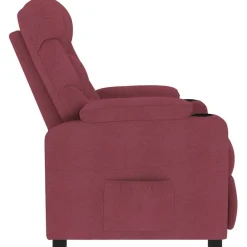 vidaXL Massagesessel Weinrot Stoff