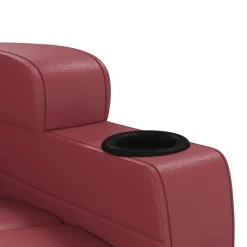 vidaXL Massagesessel Weinrot Kunstleder